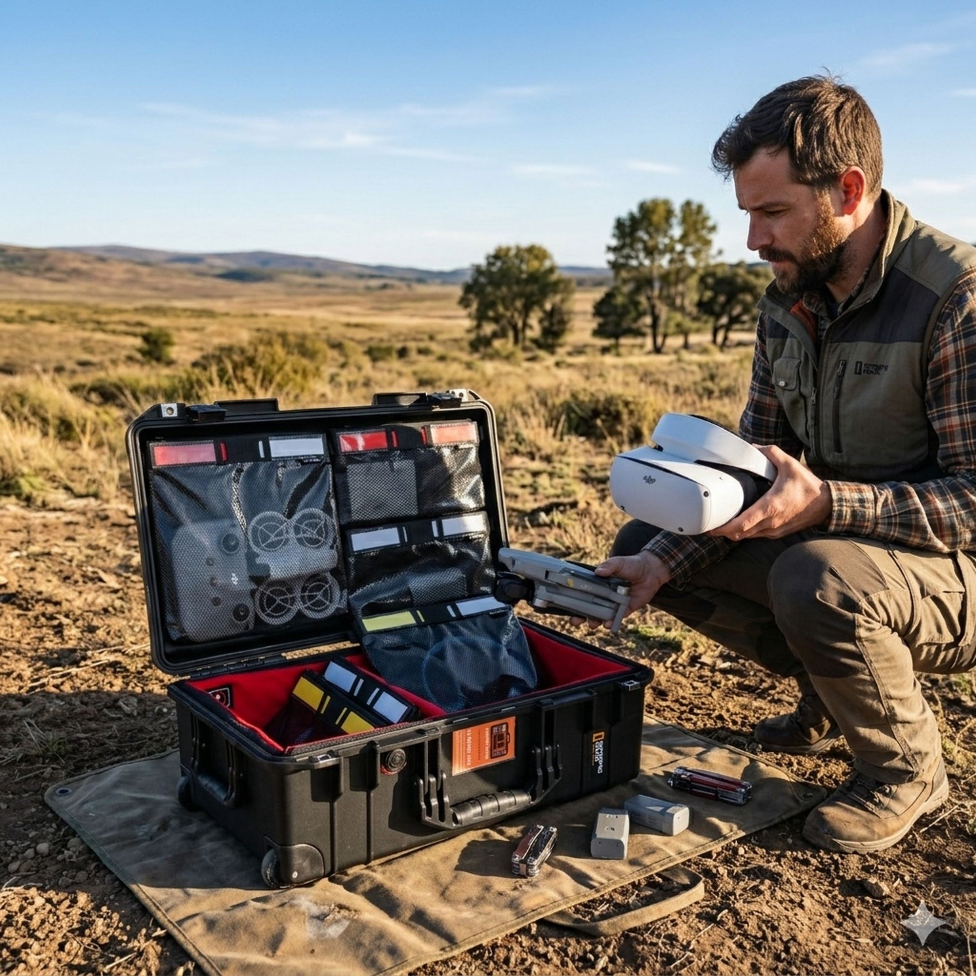 Photo mesh pockets of the A-Mode LID1519OBL2 organizer for Peli case lids