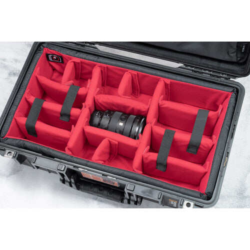 Insert rouge pour organisateur de maillage de fond pour Peli Air 1535