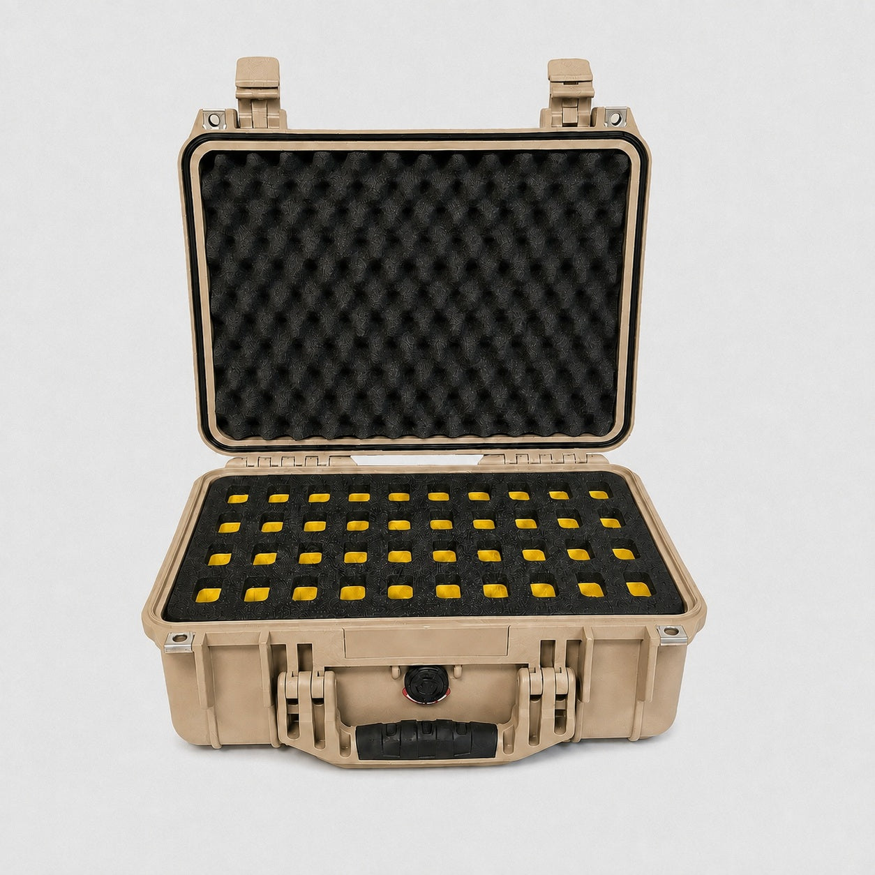 Tilpasset Peli 1450 knivkoffert for 40 foldekniver