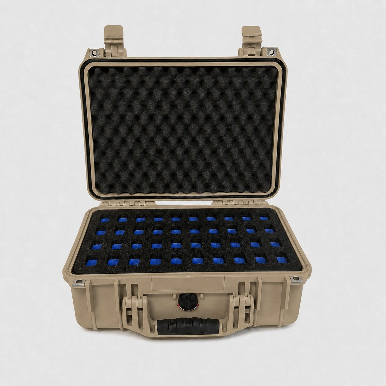 Tilpasset Peli 1450 knivkoffert for 40 foldekniver