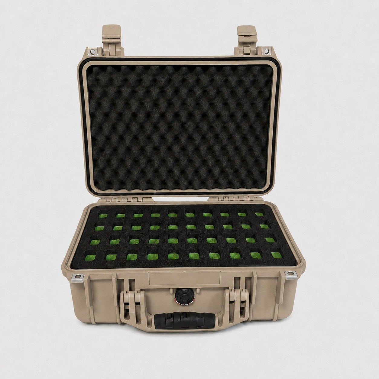 Tilpasset Peli 1450 knivkoffert for 40 foldekniver