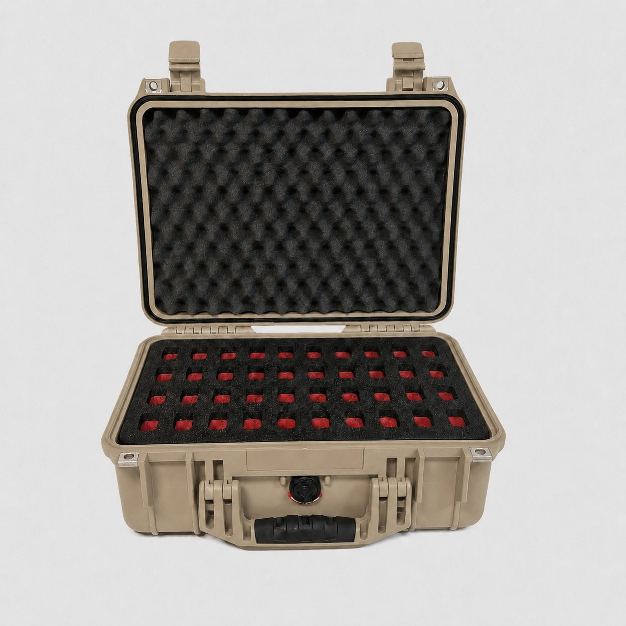 Tilpasset Peli 1450 knivkoffert for 40 foldekniver