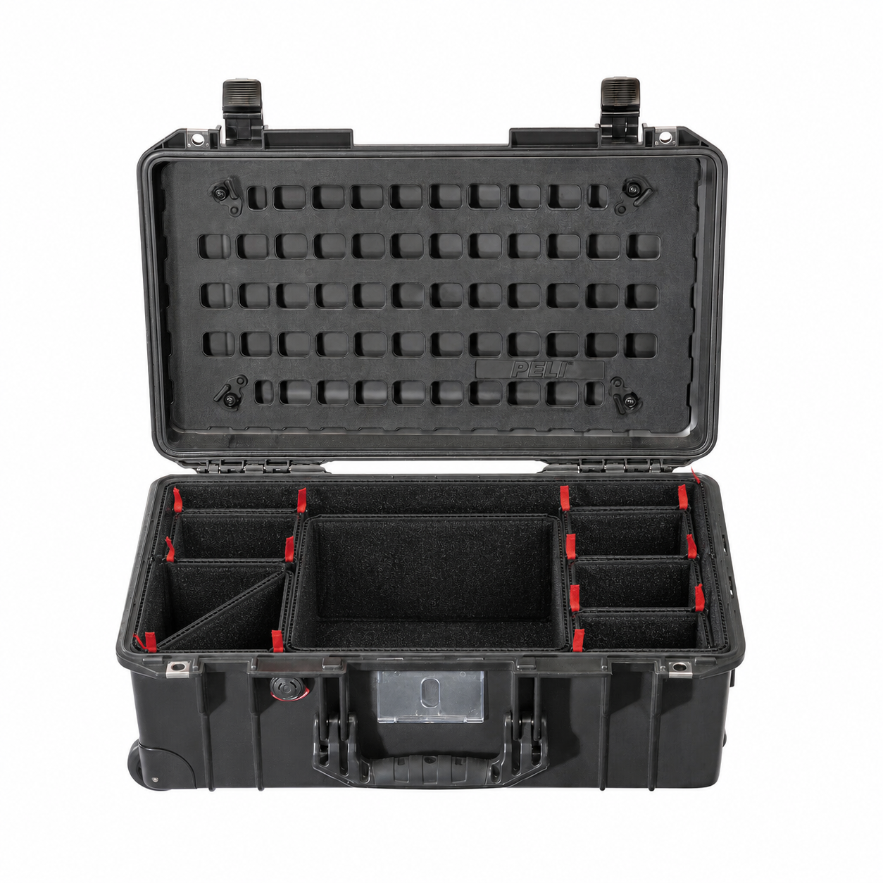 Peli Air 1535 Tactische Set – TrekPak™-scheidingssysteem en EZ-Click™ MOLLE-dekselpaneel – alternatief aanzicht