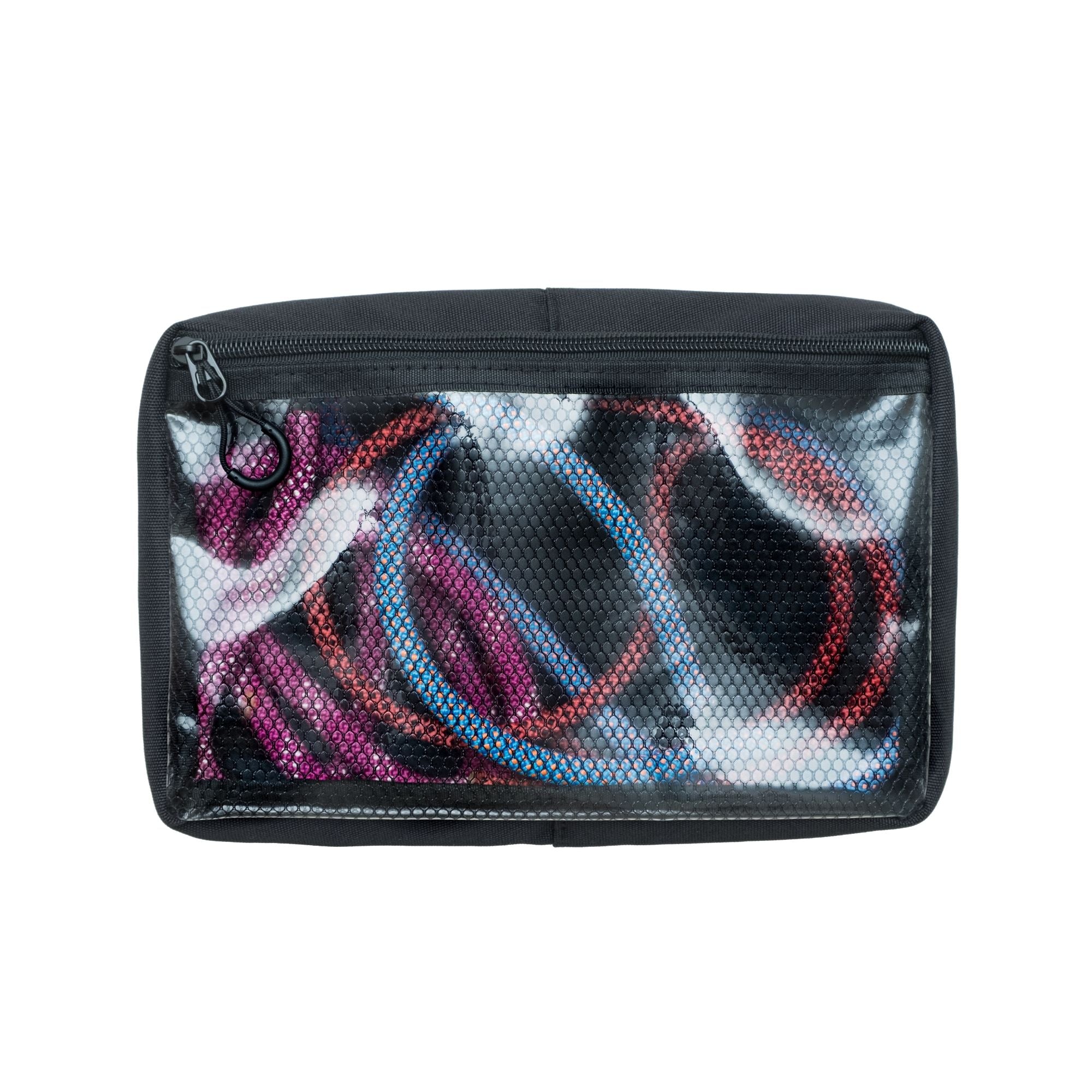 Black lid organizer for a Starlink Mini system inside a Peli case