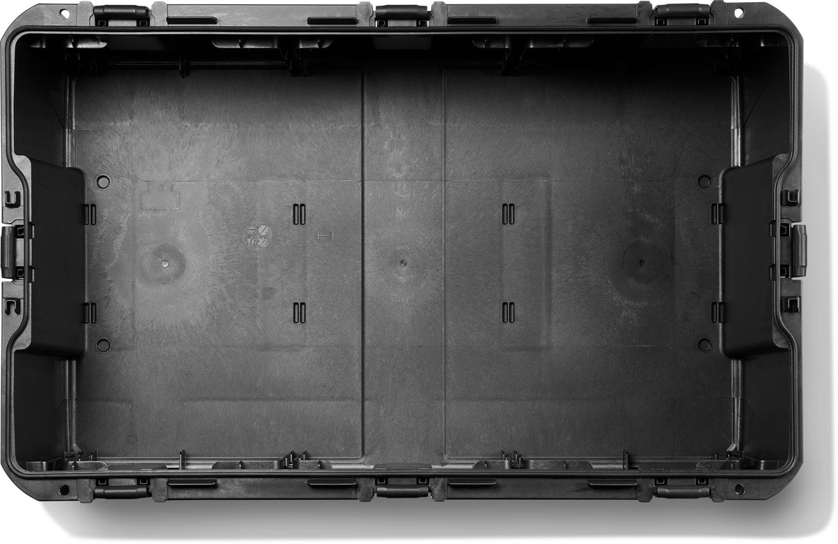 Peli CRATE 90L CR90 svart kasse, åpen, sett ovenfra av det indre