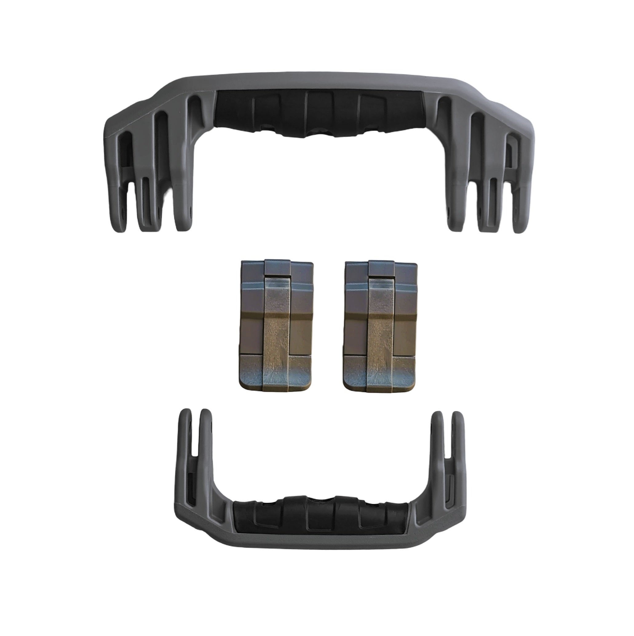 Peli 1510 1560 replacement latch and handle set in silver — genuine Peli spare parts for Protector cases