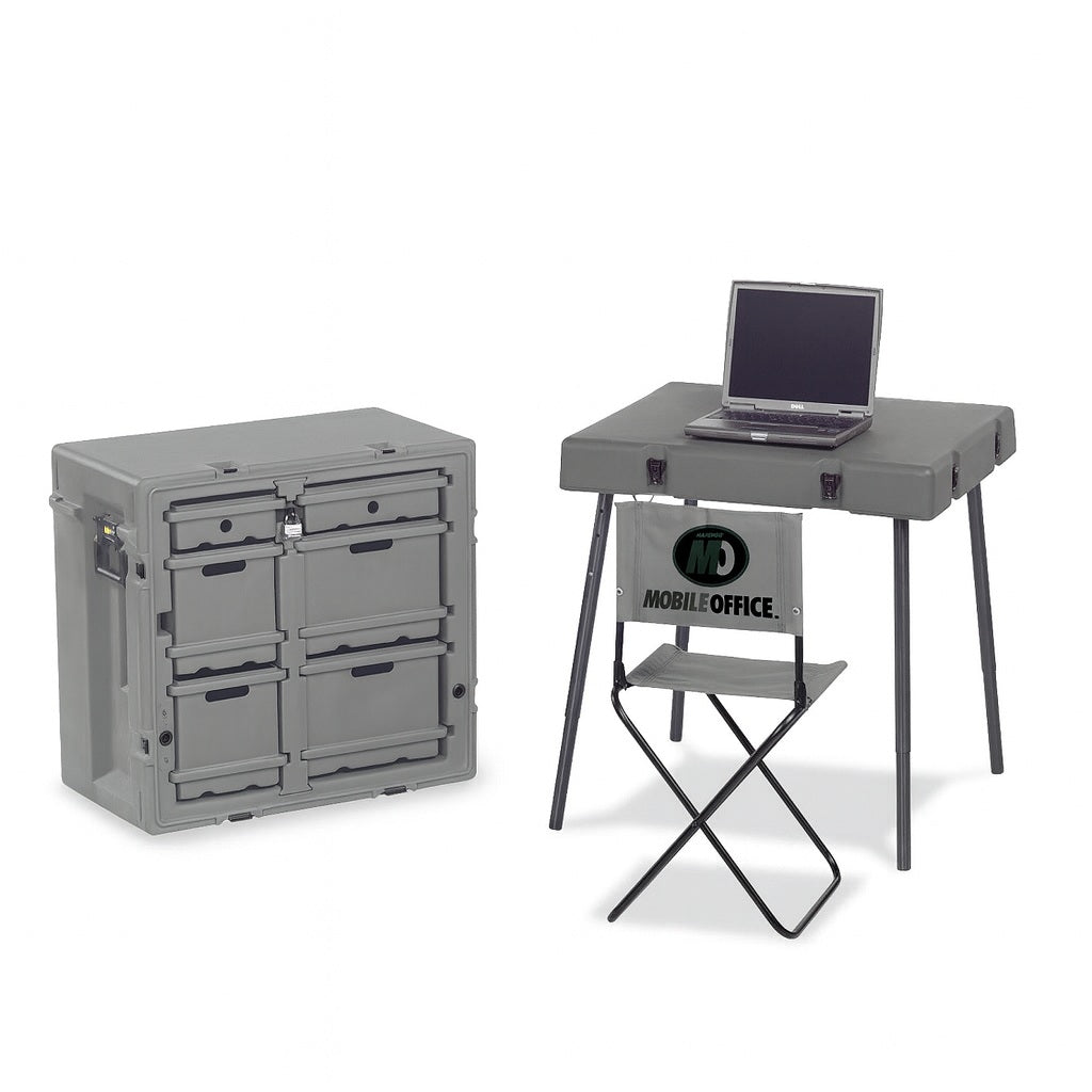 474-ADMIN-DESK military admin desk showing Pendaflex-sized drawers and lockable top compartments