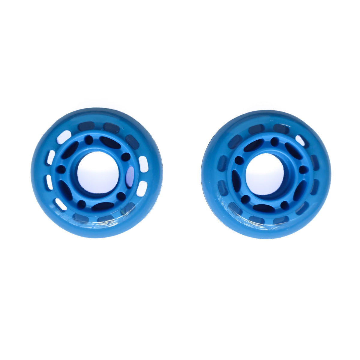 Blue replacement rubber wheels compatible with Peli Air cases – set of 2 aftermarket 60 mm wheels