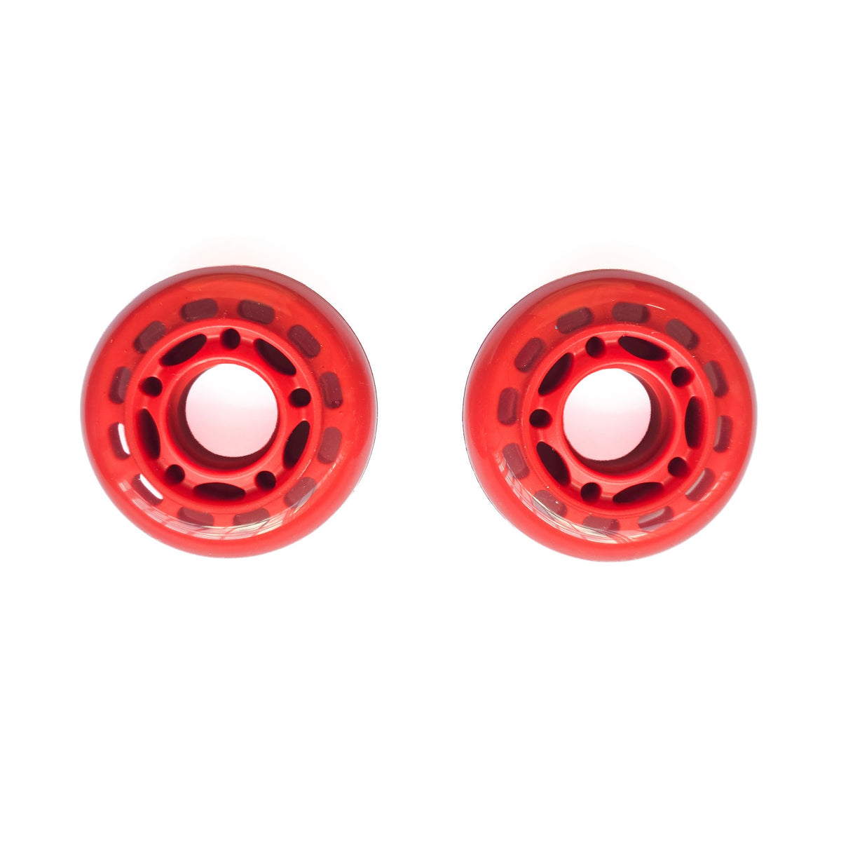 Red replacement rubber wheels compatible with Peli Air cases – set of 2 aftermarket 60 mm wheels