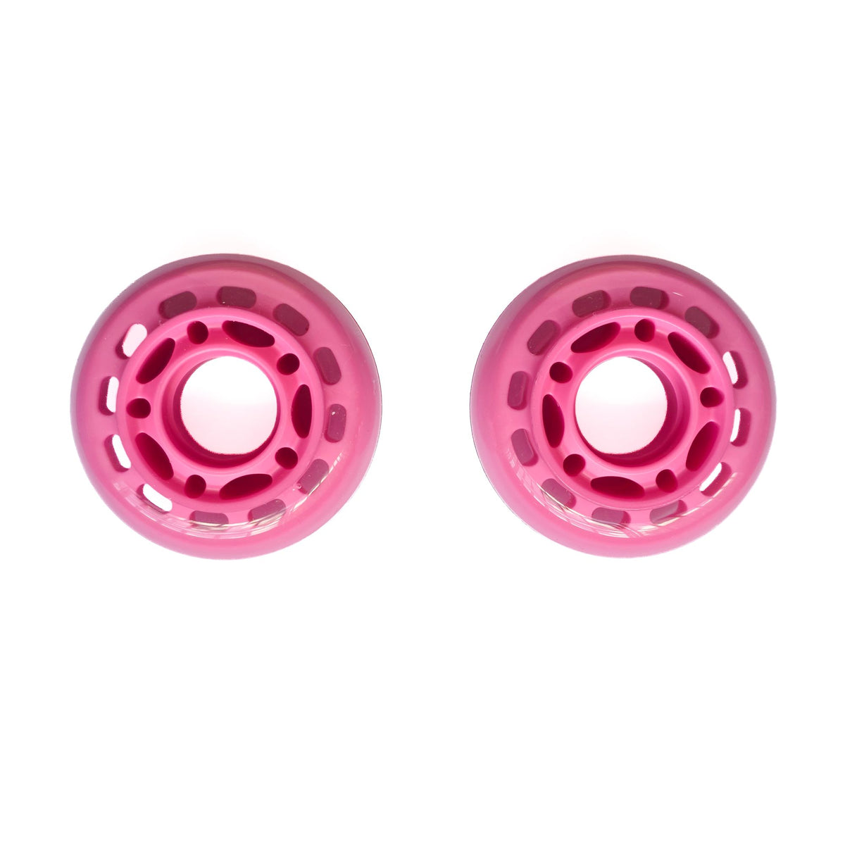 Pink replacement rubber wheels compatible with Peli Air cases – set of 2 aftermarket 60 mm wheels