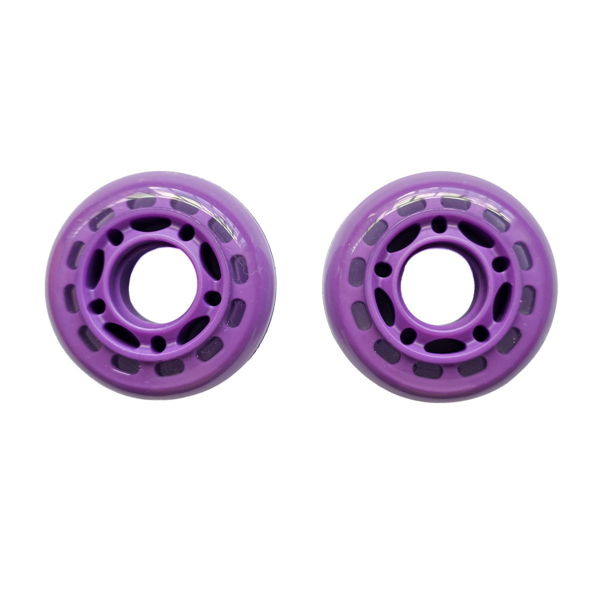 Purple replacement rubber wheels compatible with Peli Air cases – set of 2 aftermarket 60 mm wheels