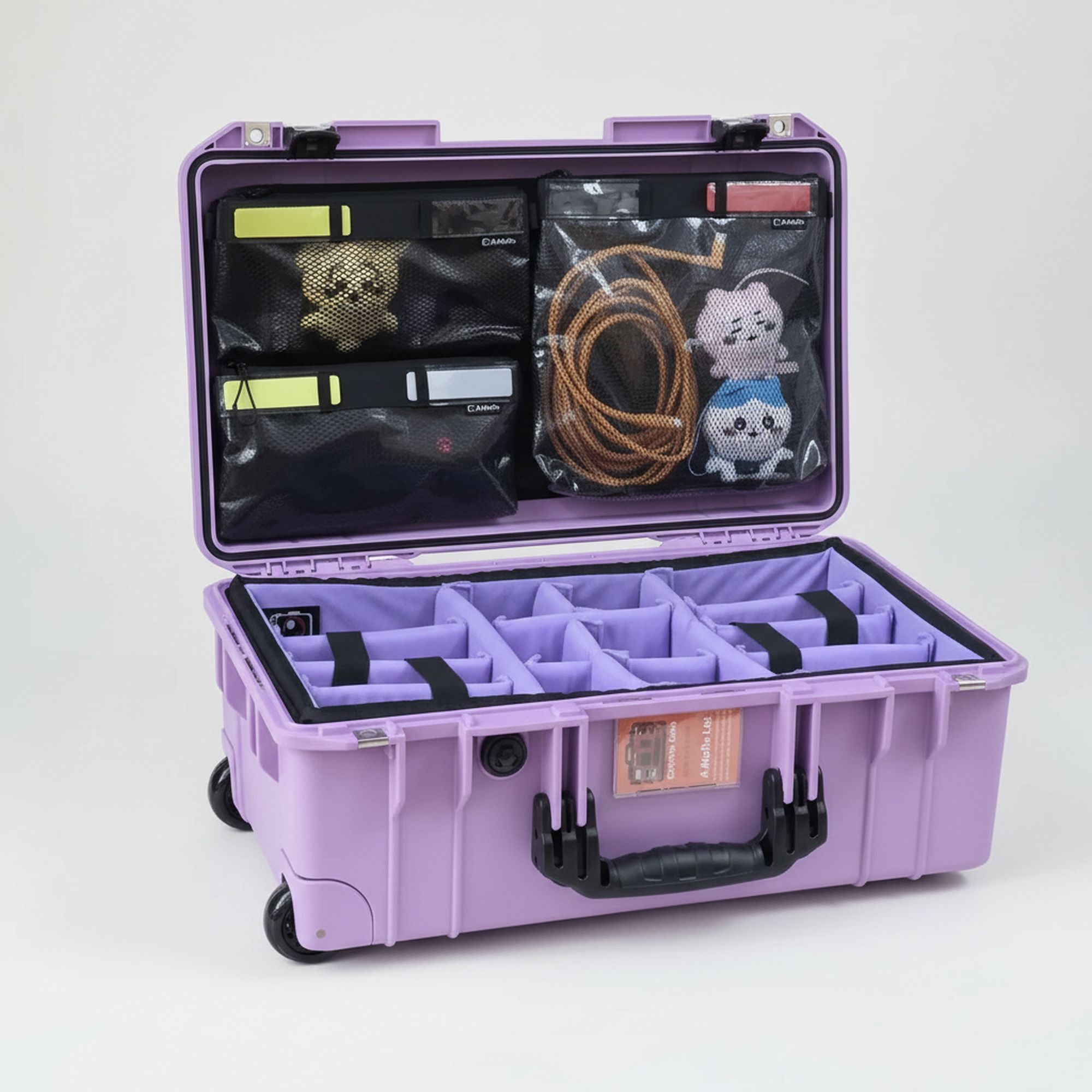 A-Mode LID1519OBL2 two large mesh pouches lid organizer for Peli cases