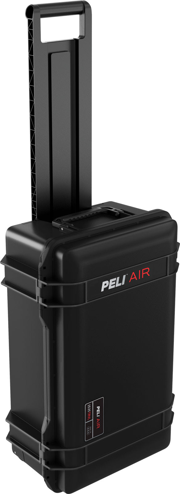 Peli Air 1535 TRVL wheeled travel case black, side angle view