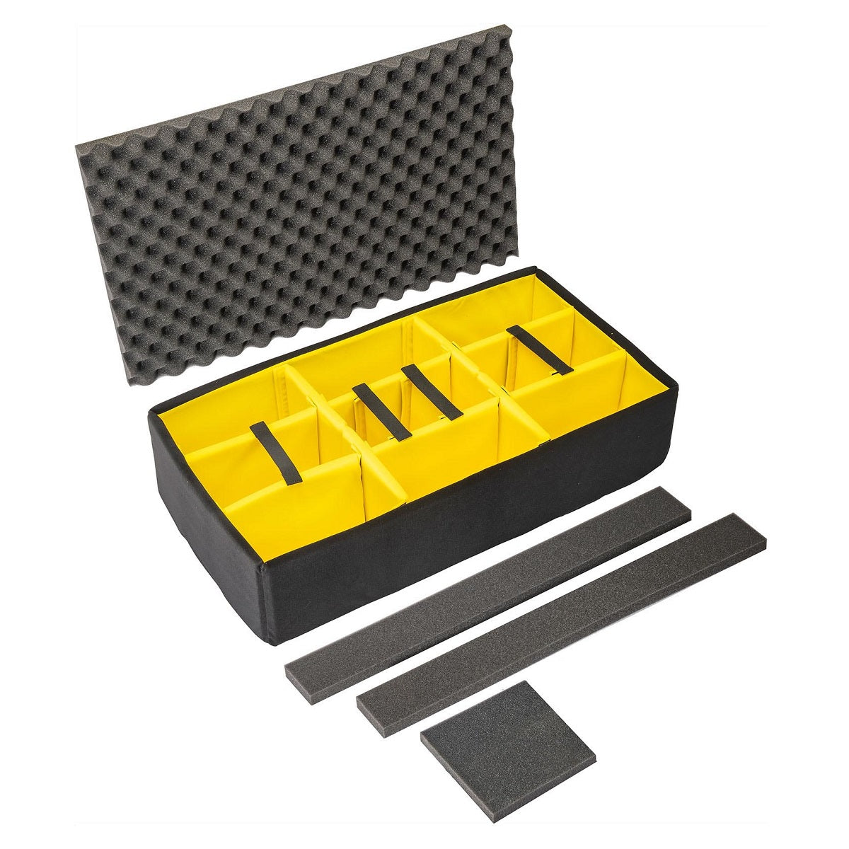Peli yellow padded divider set interior option for the Peli Air 1615 bundle