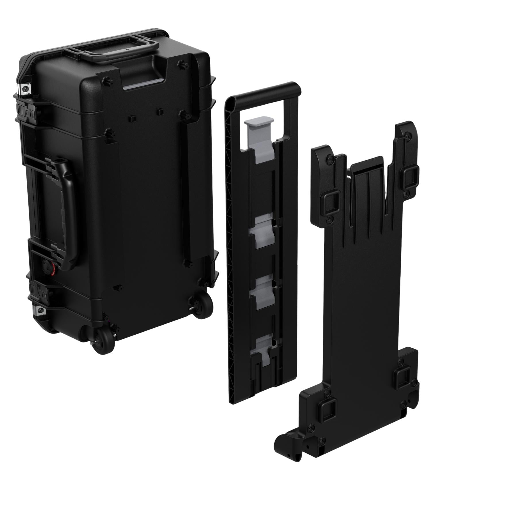 Nahaufnahme des mehrstufigen Mechanismus des Peli EZ-Pull-Griffs