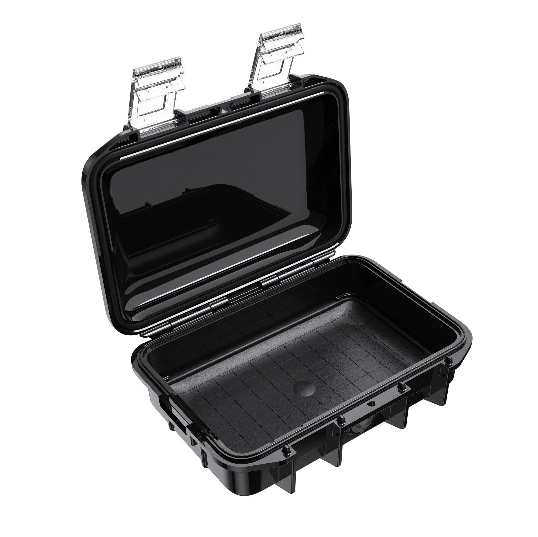 Peli M40 Micro Case open — zwart interieur met verwijderbare antislip voering