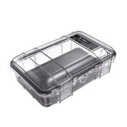 Peli M50 Micro Case caurspīdīgs/melns — aizvērts, caurspīdīgs vāks uz matēti melna korpusa