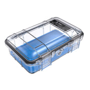 Peli M50 Micro Case Gennemsigtigt/Blåt — forside, lukket
