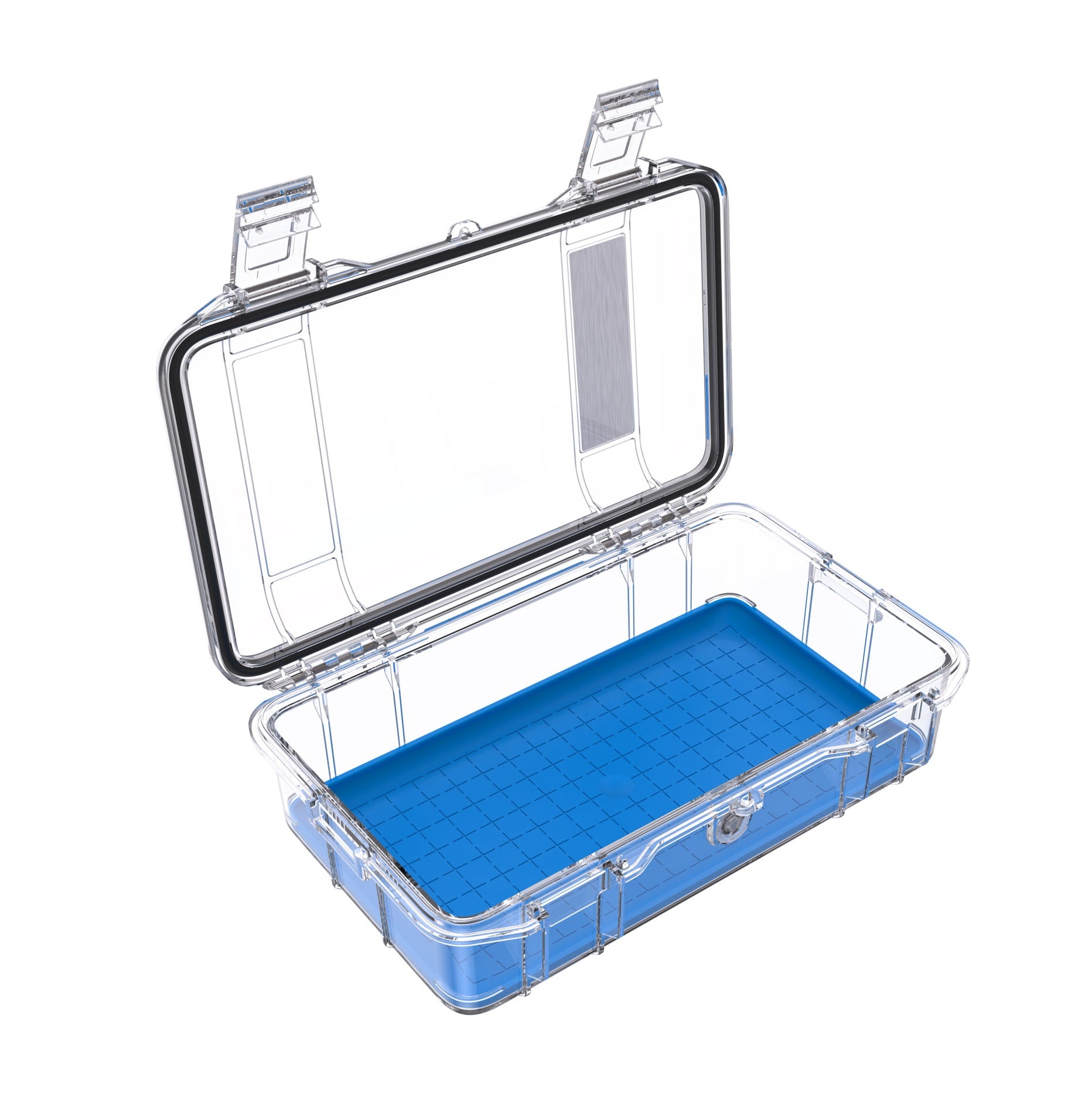 Peli M60 Micro Case Blue Clear Open