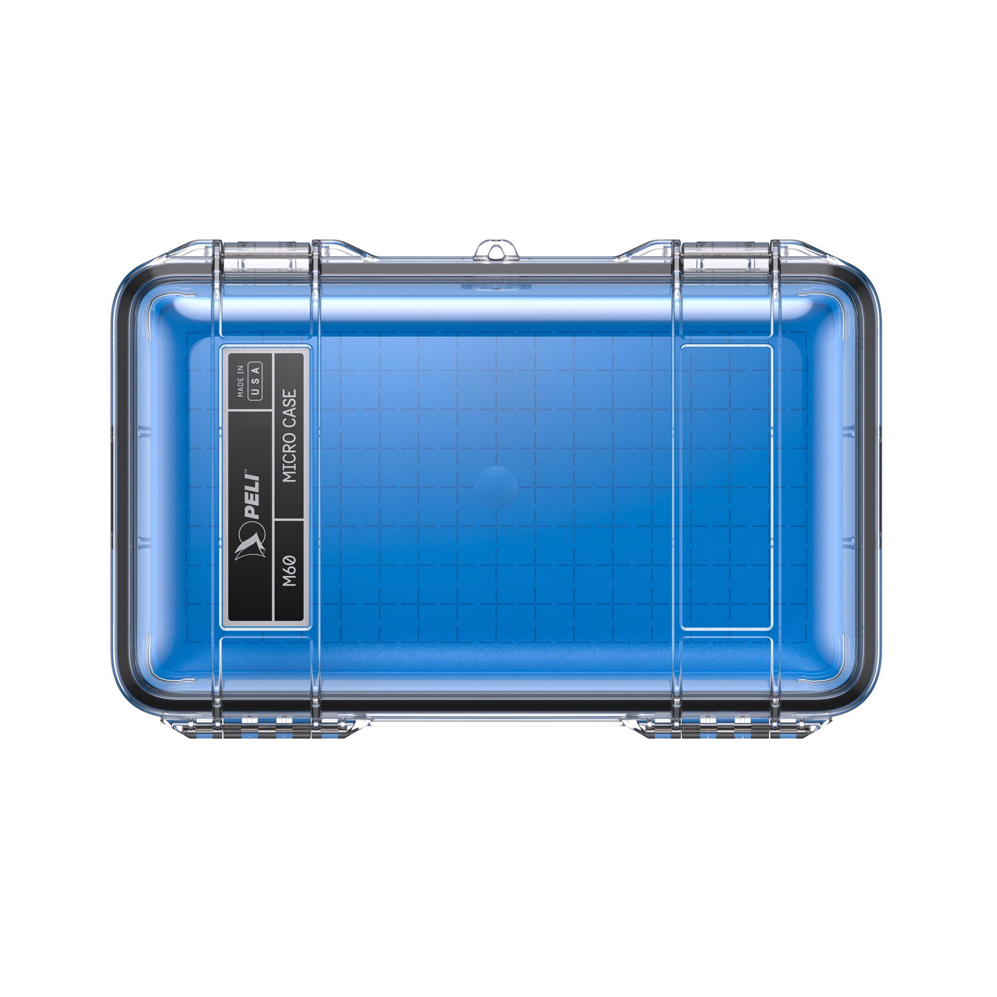 Peli M60 Micro Case Blue Clear Standing