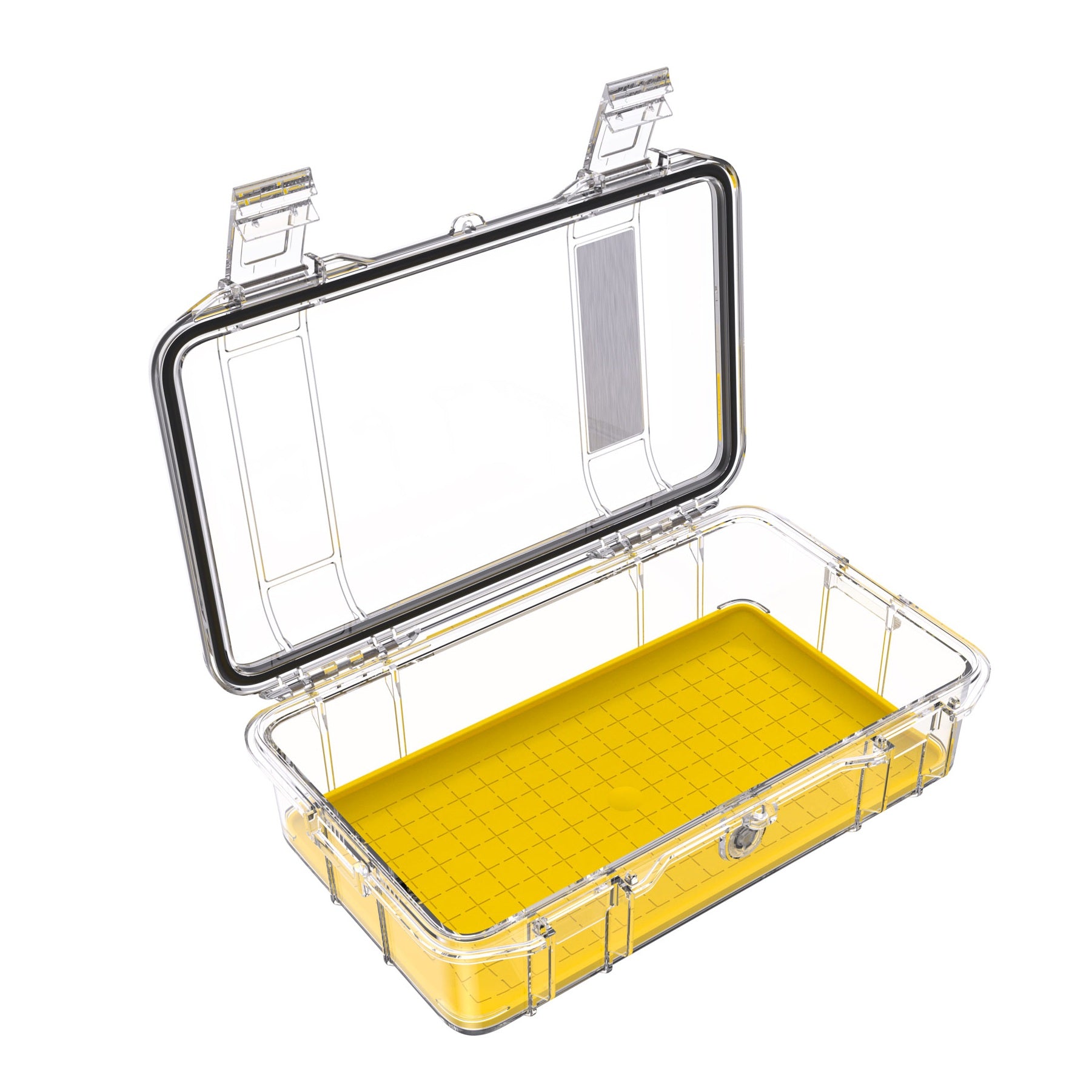 Peli M60 Micro Case Yellow Clear Open 1