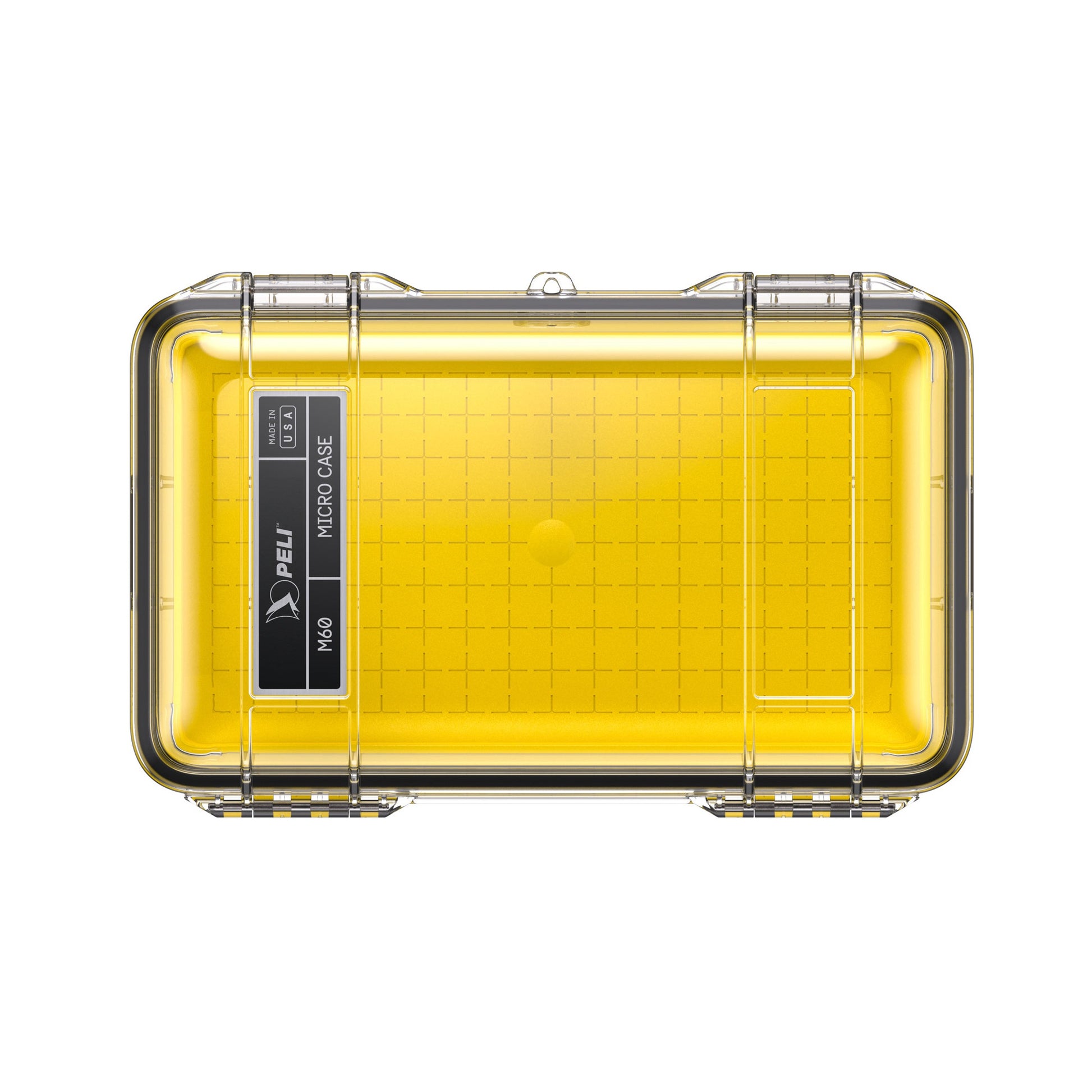 Peli M60 Micro Case Yellow Clear Standing