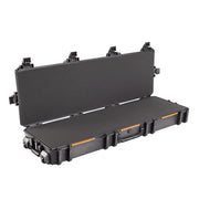 Peli Vault V800 dobbelt riffelkuffert i sort, lukket, set forfra