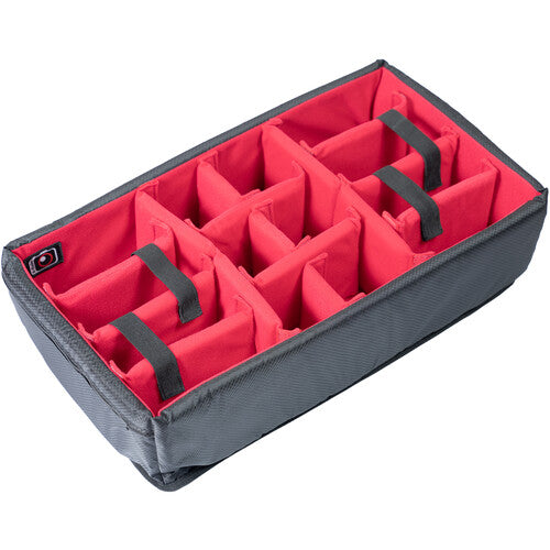 peli air 1535 divider organizer bottom case red insert Roter Einsatz mit Trennnetz für die Peli Air 1535 Bodenschale