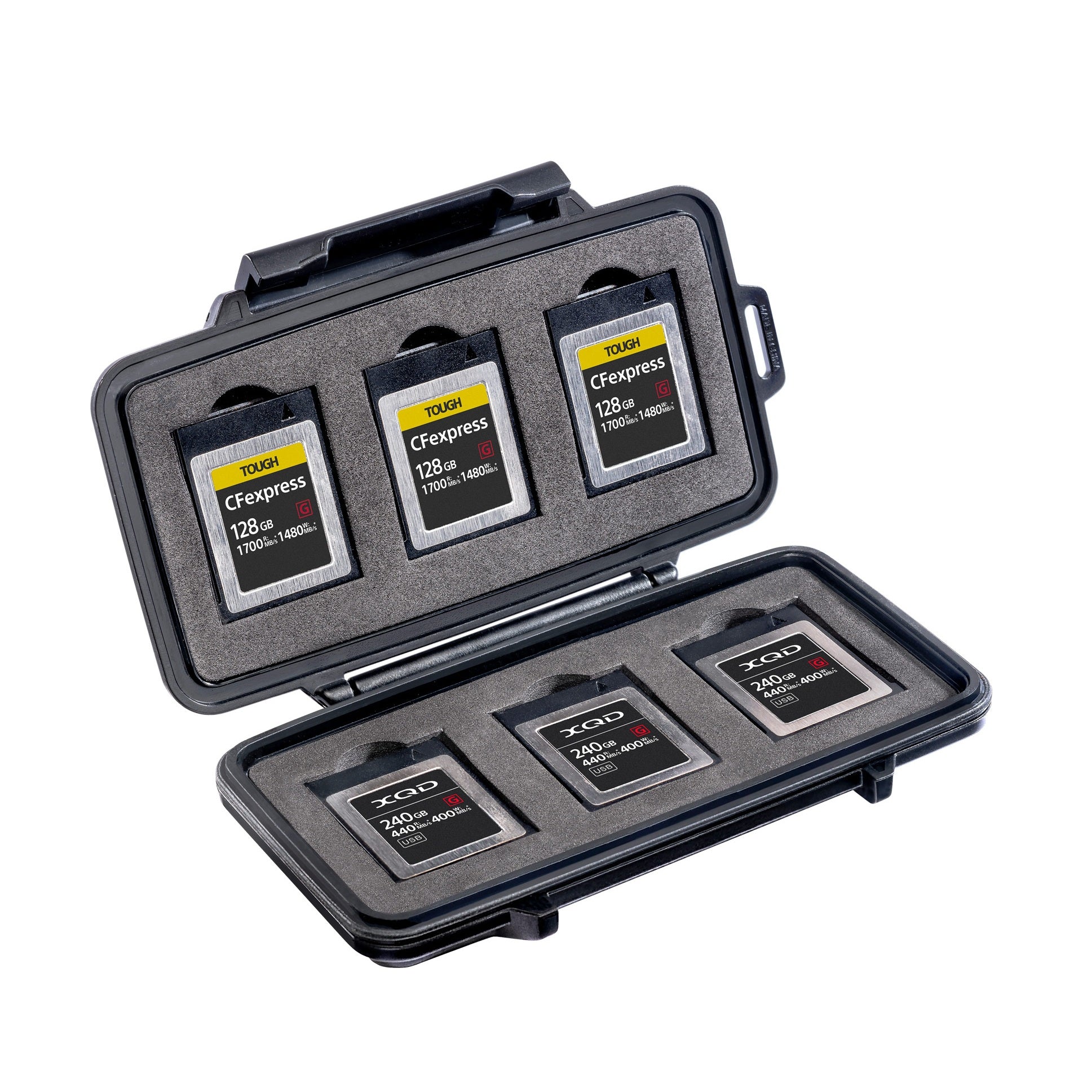 Peli 0965 Micro Case – fekete strapabiró tárolódoboz akár hat CFexpress és XQD memóriakártyához