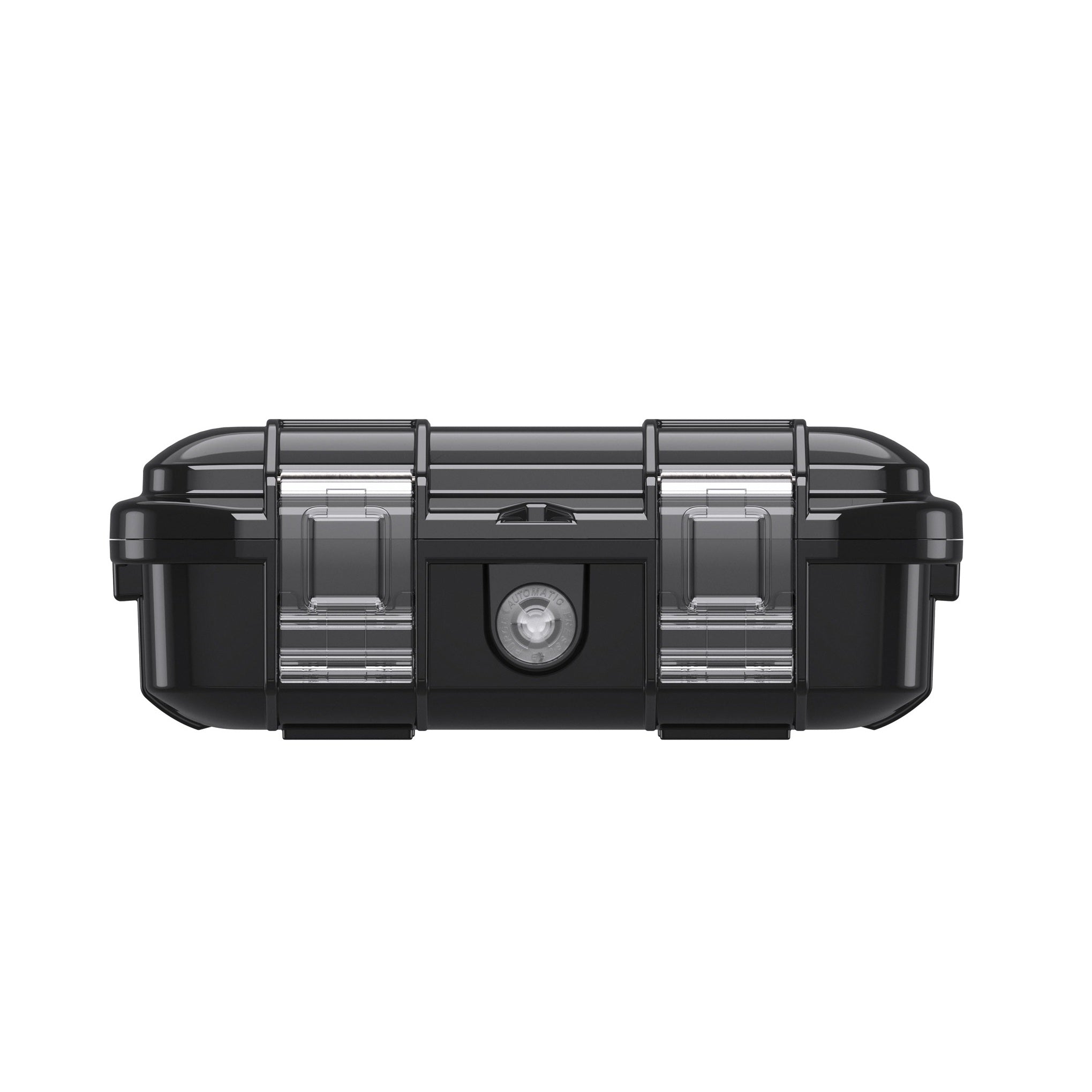 Peli M40 Micro Case zwart — zijaanzicht met O-ring afdichting en drukvereffeningsventiel