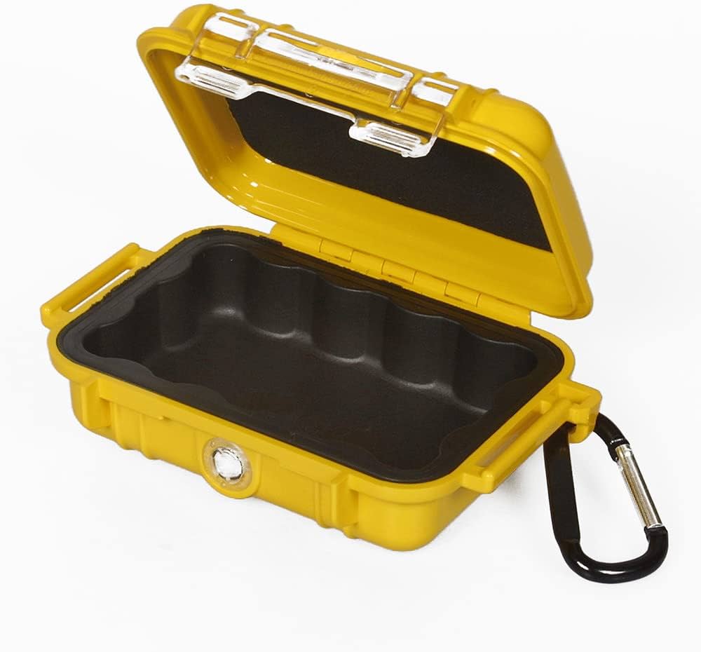 Peli 1010 MicroCase open met EVA schuimvoering en roestvrijstalen sluiting